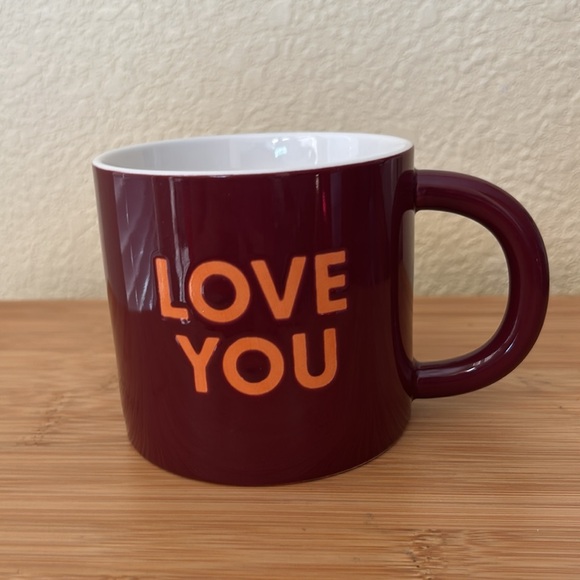 “Love you” Room Essentials Maroon Mug and Heart Bag - Picture 3 of 8
